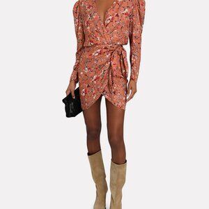 *NWT* Isabel Marant Étoile Baikal Floral Printed Wrap Mini Dress - Size 36